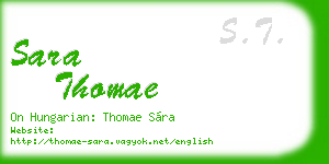 sara thomae business card